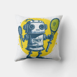 Cojín Decorativo vintaje cute robot steampunk friendly IA 4