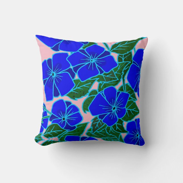 Cojín Decorativo Violaciones azules #6 (Anverso)