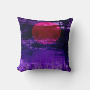 Cojín Decorativo Violet Sunset Pintura abstracta