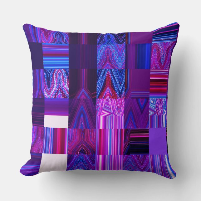 Cojín decorativo violeta 20" del algodón de (Anverso)