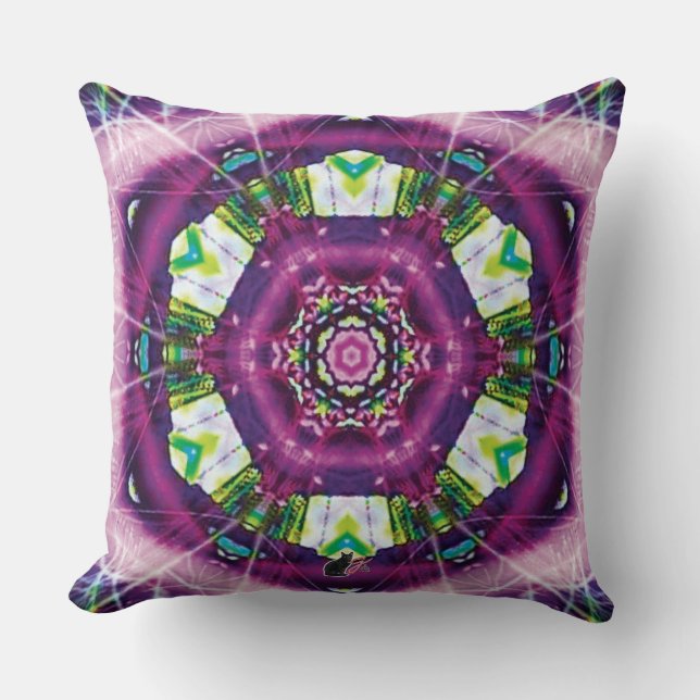 Cojín Decorativo Violeta Caleidoscopio (Anverso)