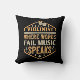 Cojín Decorativo Violin - Donde las Palabras Fallan la Música Habla