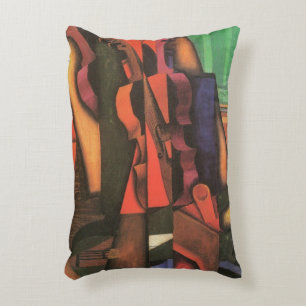 Cojín Decorativo Violin y Guitarra de Juan Gris, Arte Cubista Vinta