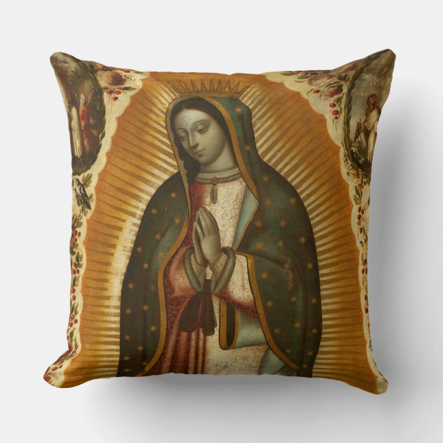 Cojín Decorativo Virgen de Guadalupe Nuestra Señora Madre María (Anverso)