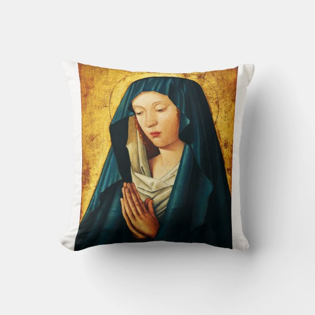 Cojín Decorativo Virgen en oración de Riga (Anverso)