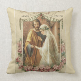 Cojín Decorativo Virgen María católico San José de la boda floral