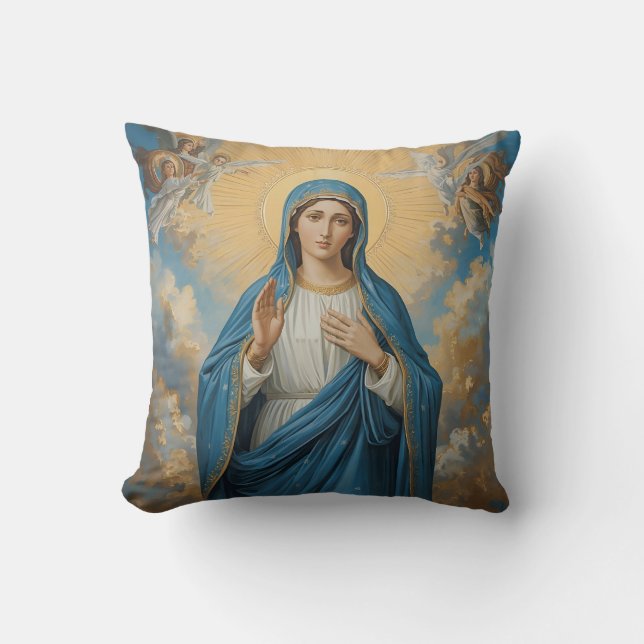 Cojín Decorativo Virgen María celestial (Anverso)
