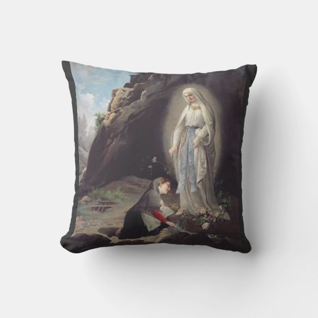Cojín Decorativo Virgen María de Lourdes (Anverso)