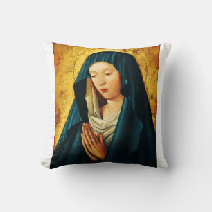 Cojín Decorativo Virgen María Hodegetria Arte de Icono Católico Biz