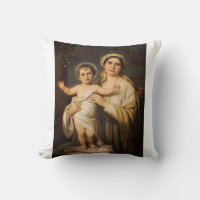 Virgen María sosteniendo al niño Jesús