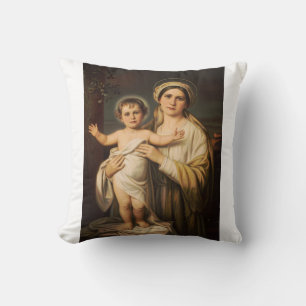 Cojín Decorativo Virgen María sujetando al bebé Jesús