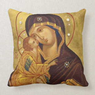 Cojín Decorativo Virgen Religiosa María Jesús Ayuda Perpetua