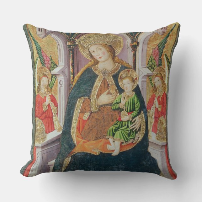 Cojín Decorativo Virgen y niño con los músicos del ángel (Anverso)
