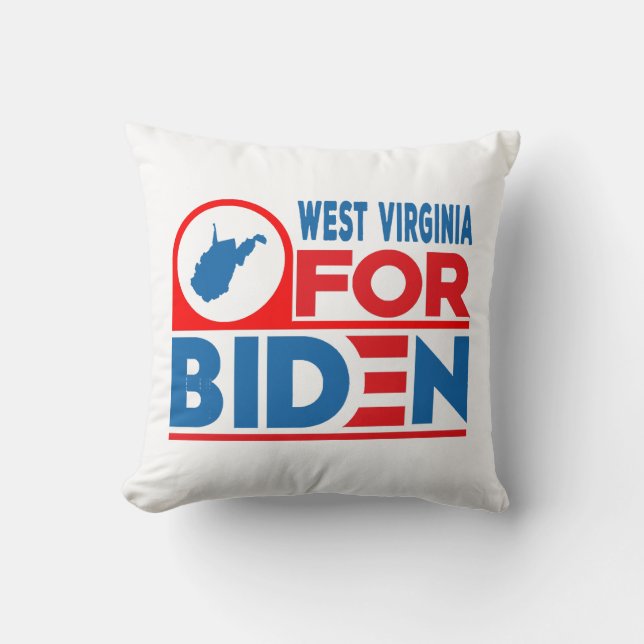 Cojín Decorativo VIRGINIA OCCIDENTAL PARA Biden (Anverso)