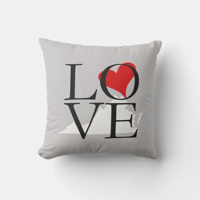 Cojín Decorativo Virginia State Love Pillow (Anverso)