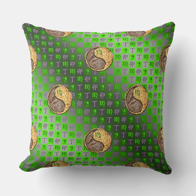 Cojín Decorativo Virgo & Conejo de Fuego (Anverso)