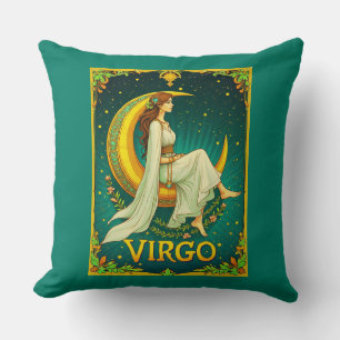 Cojín Decorativo Virgo Doncella Sentada en Luna Creciente