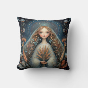 Cojín Decorativo Virgo Doncella Zodíaco Astrología Celestial Cumple