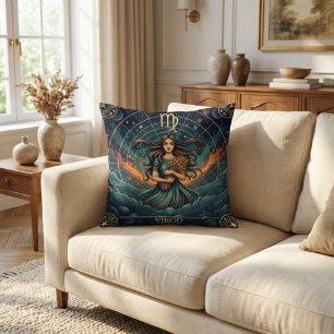 Cojín Decorativo Virgo Zodiaco Celestial
