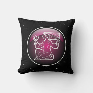 Cojín Decorativo Virgo zodiaco púrpura