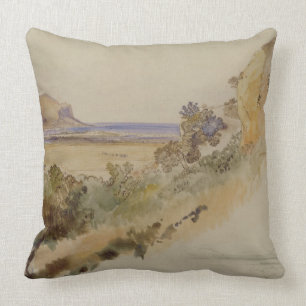 Cojín Decorativo Visión cerca de Palermo, 1847 (pluma y tinta con