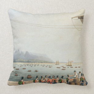 Cojín Decorativo Visión desde la cubierta del transporte del