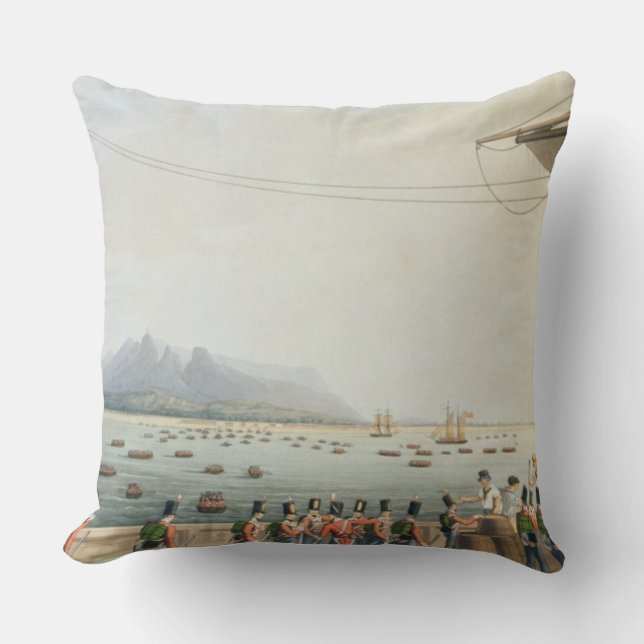 Cojín Decorativo Visión desde la cubierta del transporte del (Anverso)