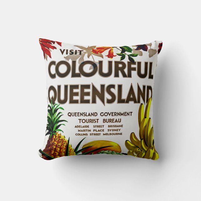 Cojín Decorativo Visita Queensland colorido (Front)