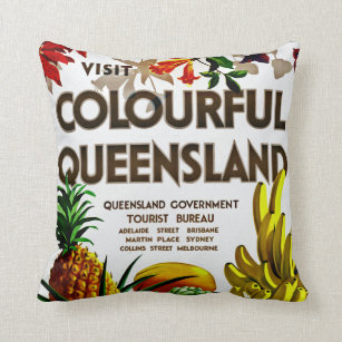 Cojín Decorativo Visita Queensland colorido