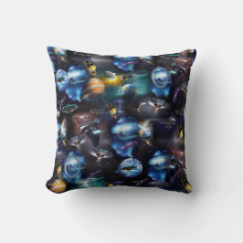 Cojín Decorativo Visitantes de la Galaxia en el Espacio