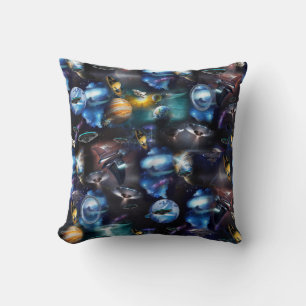 Cojín Decorativo Visitantes de la Galaxia en el Espacio