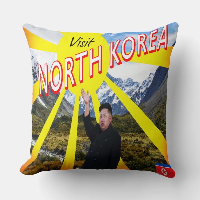 Cojín Decorativo Visitar Corea del Norte (Anverso)