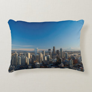 Cojín Decorativo Vista aérea del horizonte de la ciudad de Seattle