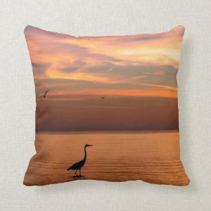 Cojín Decorativo Vista al mar en la puesta del sol
