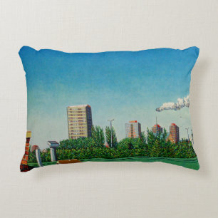Cojín Decorativo Vista de la ciudad de enlatado