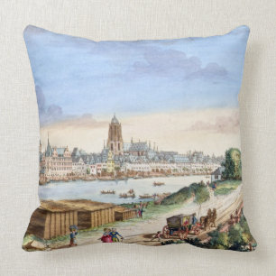 Cojín Decorativo Vista de la ciudad de Francfort, haciendo frente