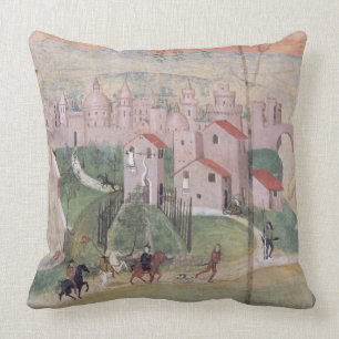 Cojín Decorativo Vista de la ciudad de Prato, detalle de la