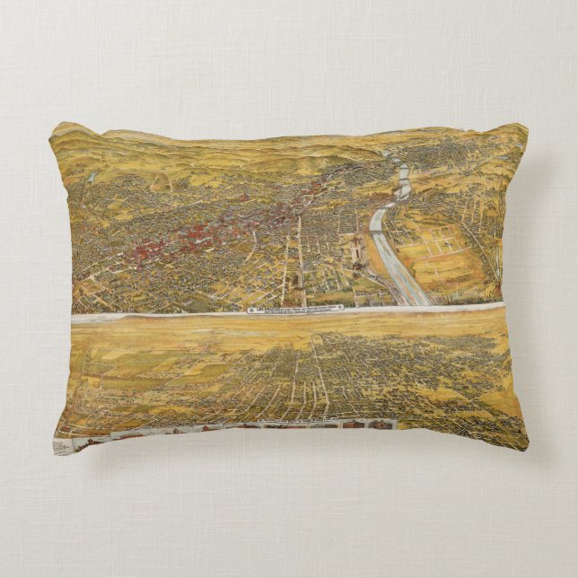 Cojín Decorativo Vista de Los Ángeles, 1894 (Anverso)