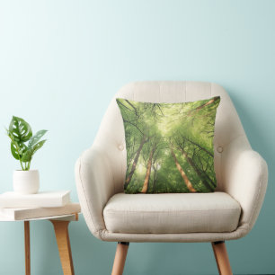 Cojín Decorativo Vista de nivel de tierra de la cubierta de árbol i