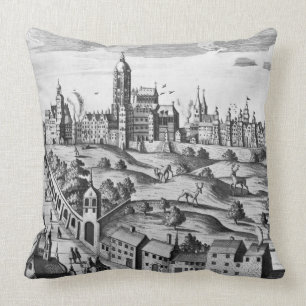 Cojín Decorativo Vista de Praga que muestra el palacio imperial y