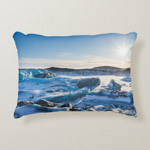 Cojín Decorativo Vista sobre el lago glacial congelado
