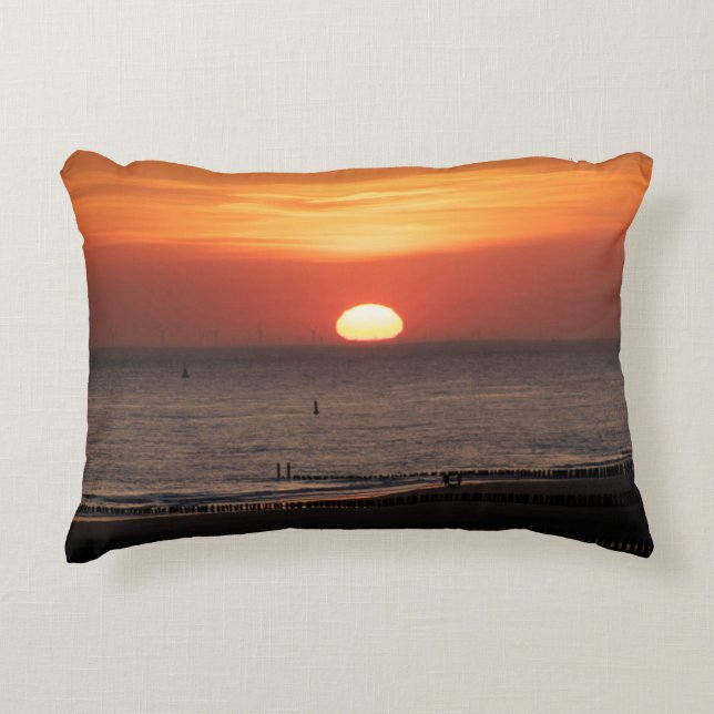Cojín Decorativo Vistas al mar - puesta de sol (Anverso)