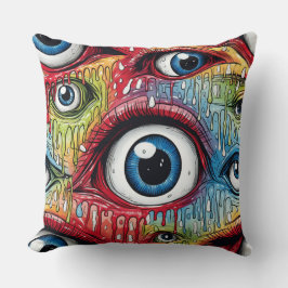 Cojín Decorativo Visuales surrealistas en patrones llamativos