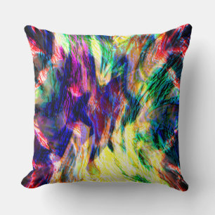 Cojín Decorativo Vitual manchado y enrollado en tinta aceitosa