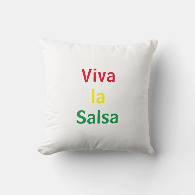 Cojín Decorativo viva la salsa (Anverso)