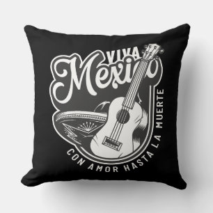 Cojín Decorativo Viva México Fiesta con mi guitarra