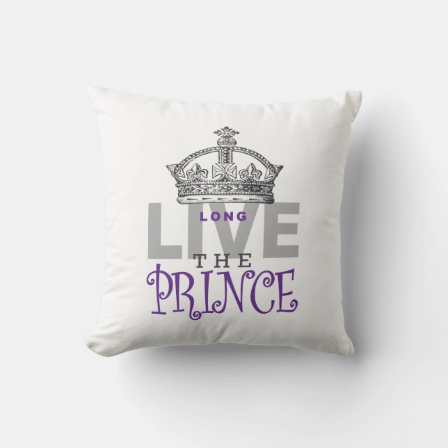 Cojín Decorativo ¡Vive de largo el PRÍNCIPE! (Anverso)