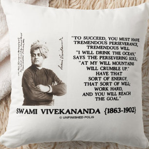Cojín Decorativo Vivekananda Para Triunfar Ten Perseverancia Volunt