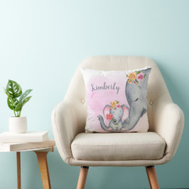 Cojín Decorativo Viverito personalizado para elefante bebé