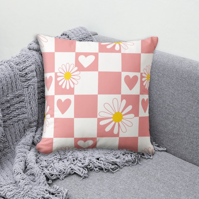Cojín Decorativo Vivero Cuadros Rosa (Subido por el creador)